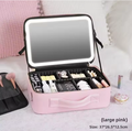 Travel Makeup Bag with LED Mirror
