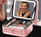 Travel Makeup Bag with LED Mirror